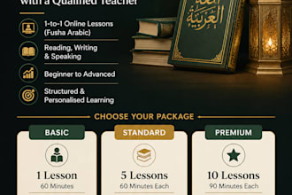 1 on 1 or group arabic lessons
