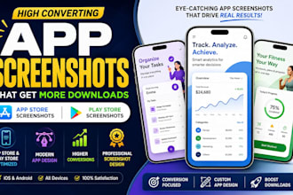 design high converting app screenshots for app store and play store