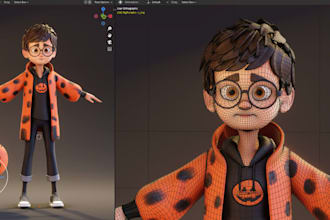 model high quality 3d stylized cartoon character in blender maya iclone 8 cc4