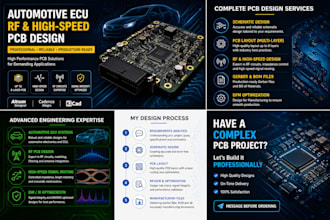 design automotive ecu, rf and highspeed pcb layout professionally