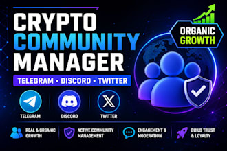 manage grow your crypto nft twitter discord and telegram community organically