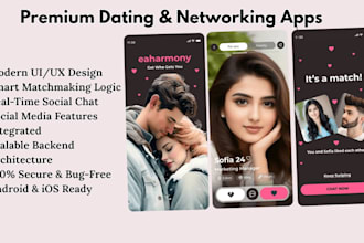 develop a high end dating app matchmaking app and social networking platform