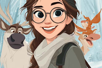draw a disney style cartoon