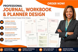 design your journal, workbook design, digital planner, PDF lead magnet, notebook