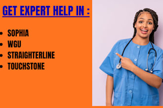 do assigned tasks, wgu,sophia nursing,touchstone