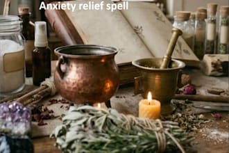 cast anxiety relief spell ritual, calm mind and emotional balance manifestation