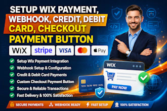 setup wix payment, webhook, credit, debit card, checkout payment button