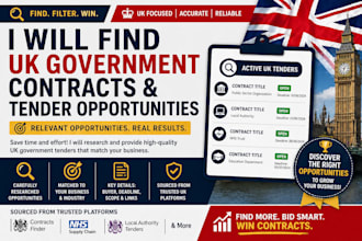 find UK government contracts tender opportunities for your business