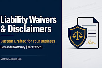 draft US attorney reviewed liability waiver or legal disclaimer business contrac