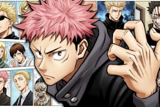 draw comic book page, manga comic art, webtoon illustrate, superhero comic strip