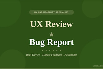 review your app or website and report usability issues