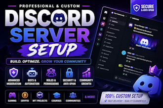 build a fully optimized discord server with bots moderation roles and automation