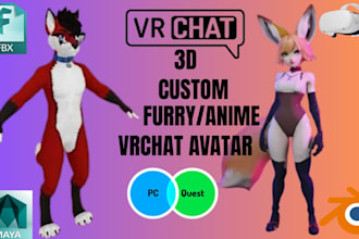 create a custom vrchat avatar vrc avatar furry avatar vr character nsfw