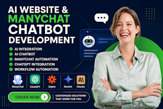 build ai chatbot for website ai chatbot development manychat chatbot integration