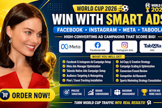 setup world cup 2026 facebook taboola instagram meta fb ads campaign marketing