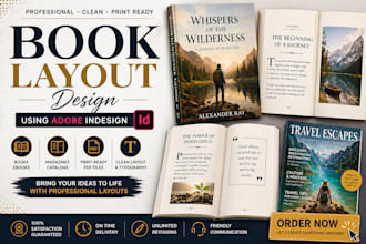 design professional book layout for print and PDF