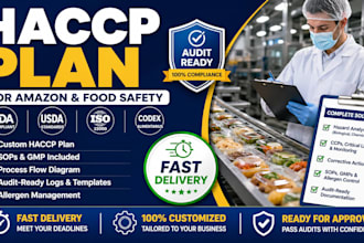write create audit ready haccp plan for amazon fba and food safety compliance