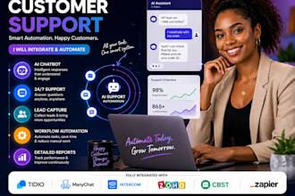 integrate ai customer support tidio manychat intercom zoho zapier