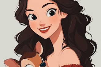 do an portrait into cartoon disney