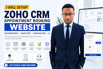 setup zoho CRM appointment booking website squarespace zoho site gohighlevel ai