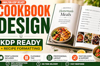 design and format your amazon KDP cookbook and recipe book