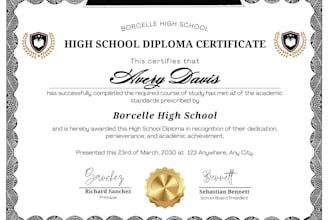 design college certificate, diploma certificate, university certificate