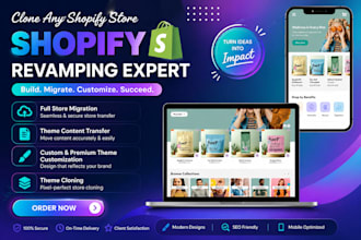 migrate, clone, duplicate any website to shopify, shopify theme content transfer