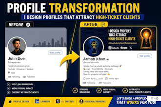 transform your personal brand with a premium profile and banner design