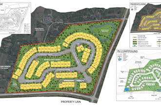 design site plan, subdivision, plat map, rv map campground, and property map