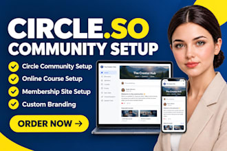 setup circle so community and online course membership site