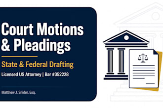 draft a persuasive US court motion, pleading, or legal document legal letters