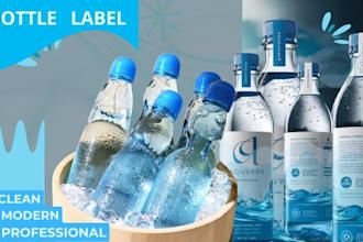 design bottle label, product label, cbd label with 3d mockups