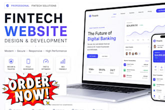 design and develop fintech website, crypto website or banking website