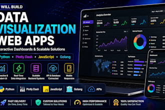 build interactive data visualization dashboards, web apps using python plotly