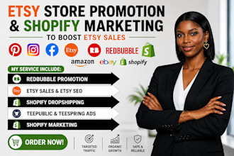 do etsy store promotion and shopify marketing to boost etsy sales