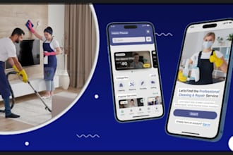 develop handyman app, home cleaning laundry app,  dry cleaning agent app