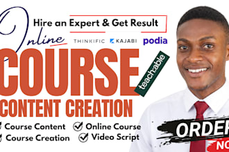 create online course content, video script, elrearning course, course creation