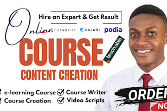 write online course content, training video script, kajabi, udemy, elearning
