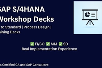create sap s4hana workshop and design decks for projects