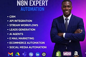 be your n8n expert for ecommerce workflow automation shopify woocommerce amazon