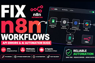 fix n8n workflows, API errors and ai automation bugs