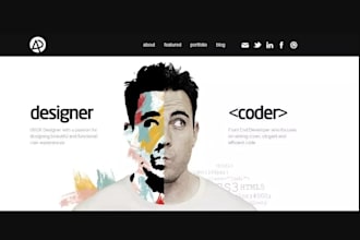 create portfolio website, business website or landing page web store design