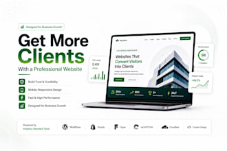 create a responsive business website for startups