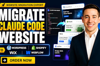 migrate claude code website to wordpress shopify wix squarespace webflow