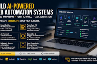 build ai voice booking web automation workflow, form auto fill task automation