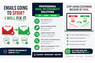 fix your email deliverability spf dkim dmarc issues
