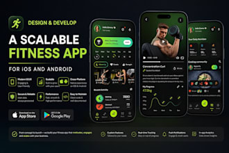 design and develop a scalable fitness app for ios and android