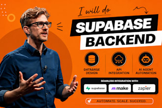build automation workflows with make com, zapier, supabase and API integration