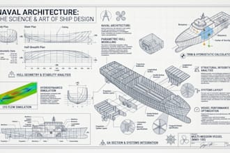 be your naval architect for ship design, boat plans and calculations