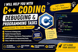 help with c plus plus assignments and coding problems